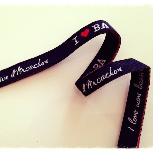 Bracelet noir I love BA - I love mon Bassin d'Arcachon
